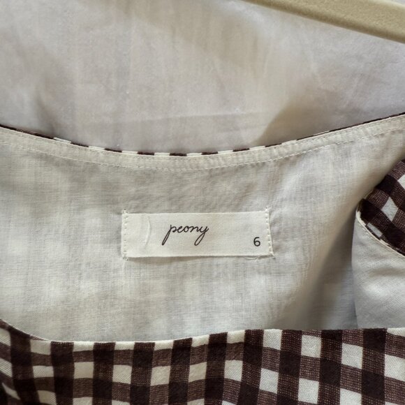 PEONY Check Holiday Midi Dress Gingham - Picture 3 of 8